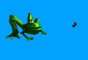 3d model frog fly