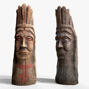 3D Totem wood 8