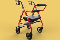 ROLLATOR ROLLING WHEELED WALKER FOLDABLE WALKING FRAME SEAT AID