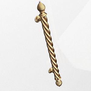 3D Classic Door Handle 04 Gold