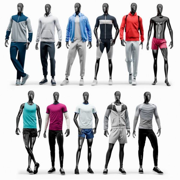 modèle 3D de Collection mannequin sport homme - TurboSquid 1492516