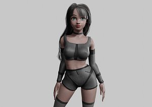 3D model stylized black woman V43776