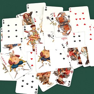 playing cards 3d model
