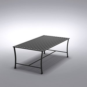 Carmel Rectangular Dining Table Painted Metal