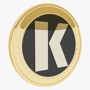KemaCoin Cryptocurrency Gold Coin 3D