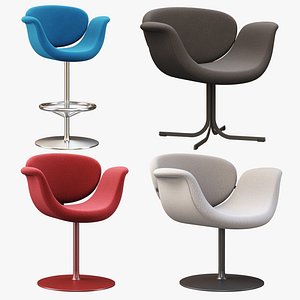 Little Tulip chair collection by Artifort 3D model