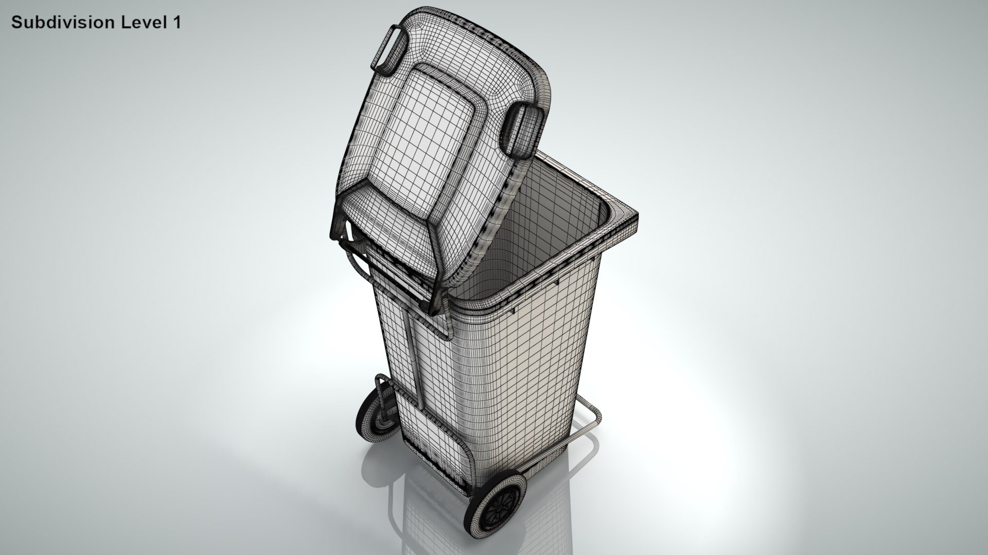 Yellow clinical waste wheelie bin 3D TurboSquid 1710691