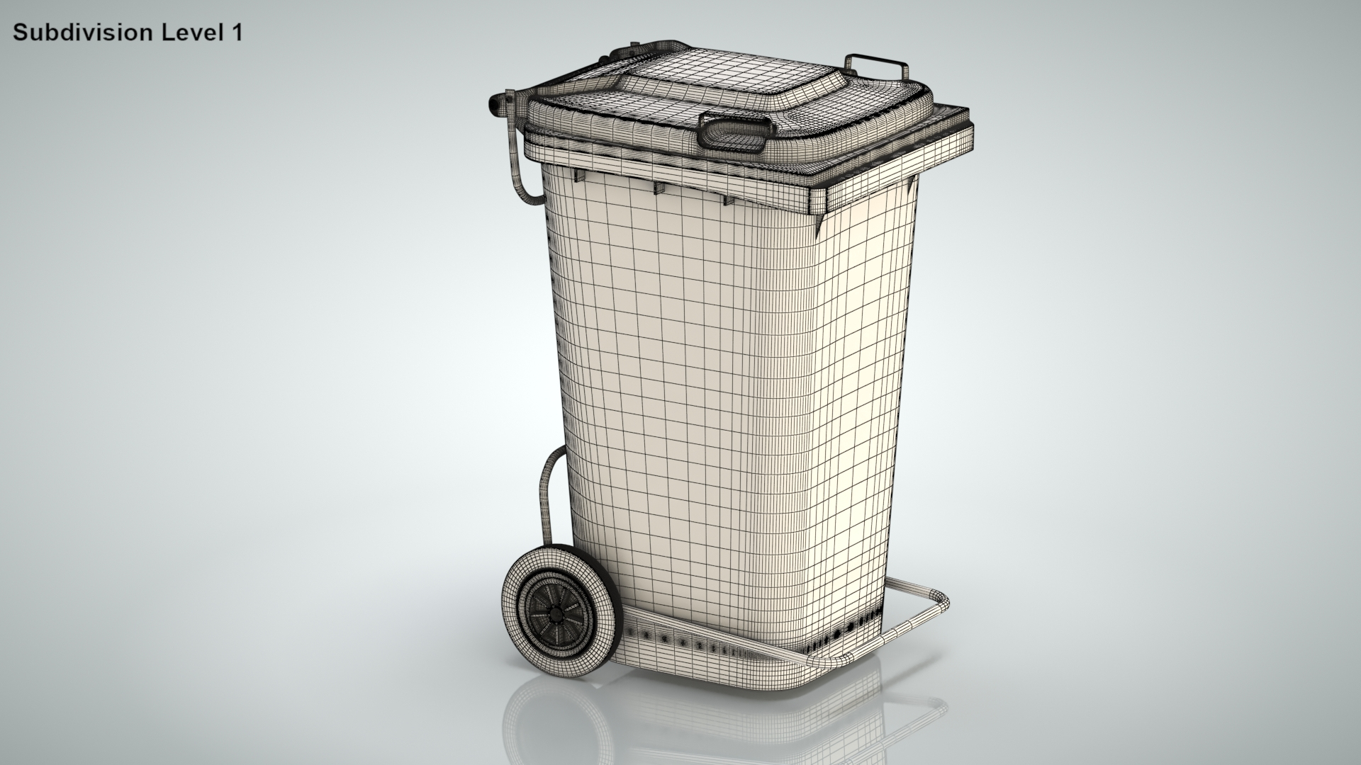 Yellow clinical waste wheelie bin 3D TurboSquid 1710691