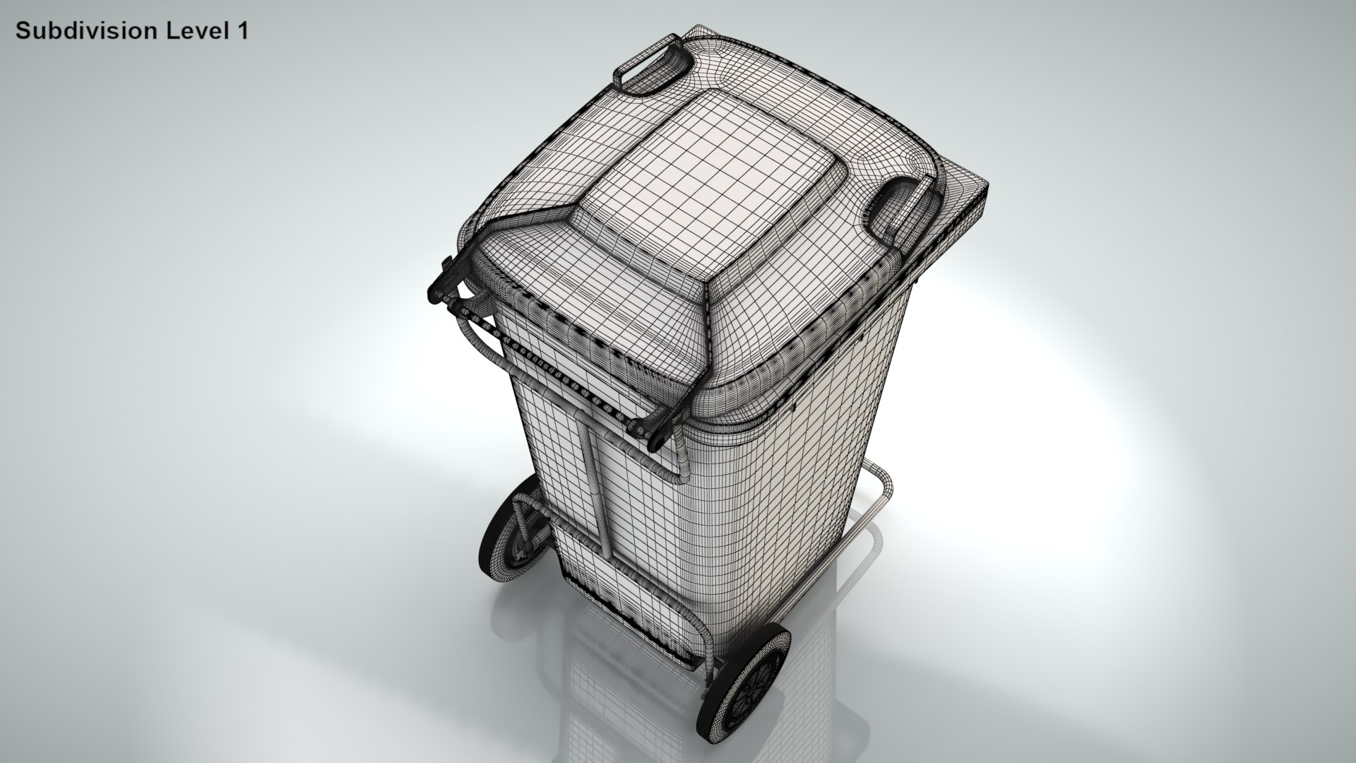 Yellow clinical waste wheelie bin 3D TurboSquid 1710691