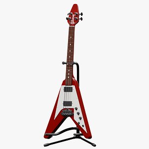 Gibson Flying V Bass Guitar PBR 3D