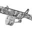 Combat Shotgun AA-12 Round Drum Magazine Modèle 3D