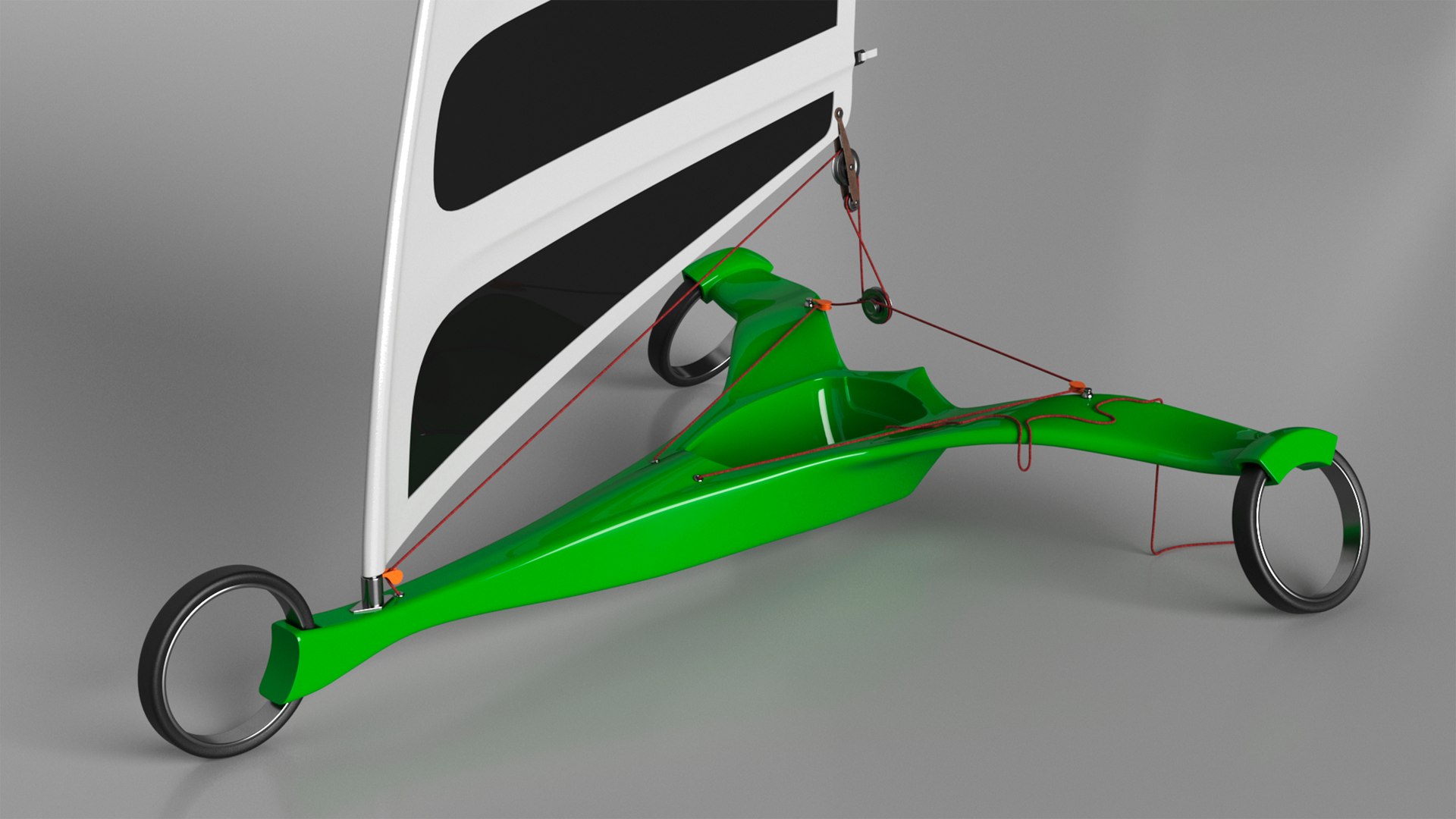 Modern Land Sand Yacht Green 3D - TurboSquid 2224954