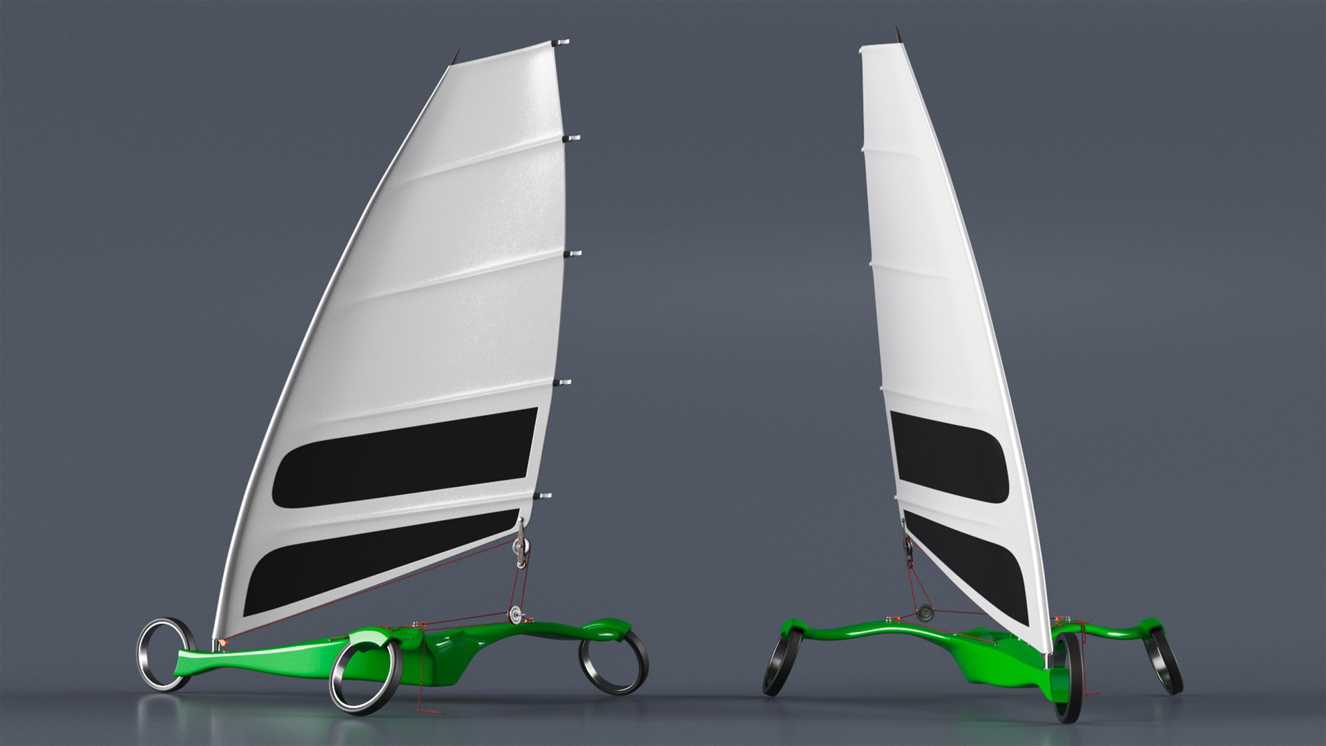 Modern Land Sand Yacht Green 3D - TurboSquid 2224954