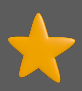 cartoon star 3D model