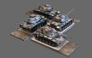 3D m60a1 patton battle tank
