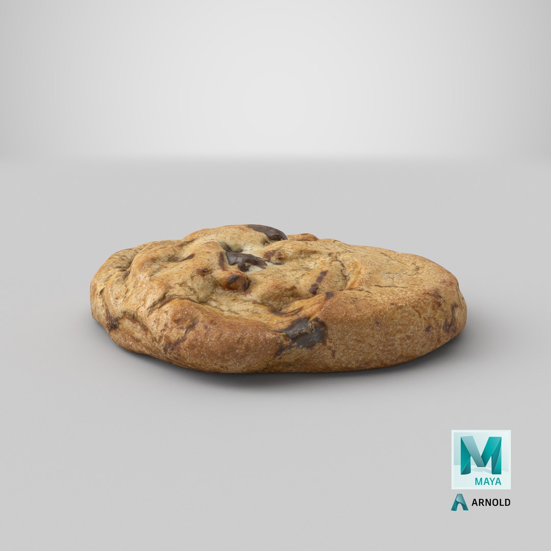 Chocolate Chip Cookie 02 3D Model - TurboSquid 1845695