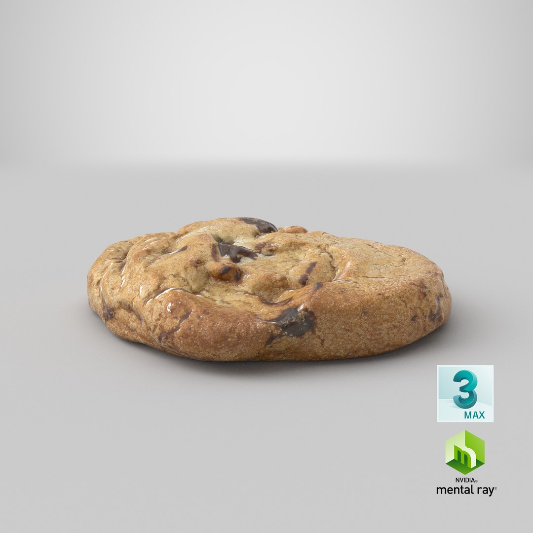Chocolate Chip Cookie 02 3D Model - TurboSquid 1845695