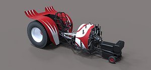 truck tractor pulling 3D