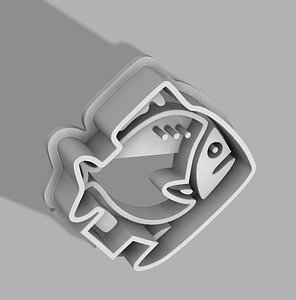 FISH COOKIE CUTTER 3D model
