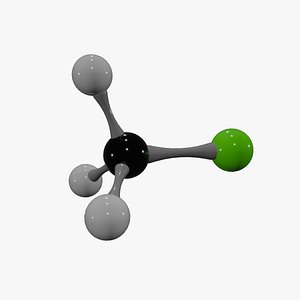 Chloromethane Molecule model