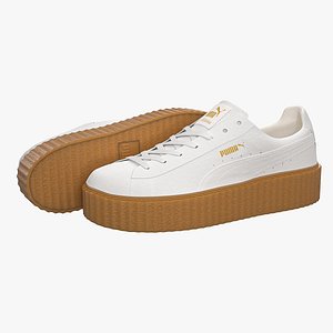 Puma x Fenty Creepers White Suede 3D