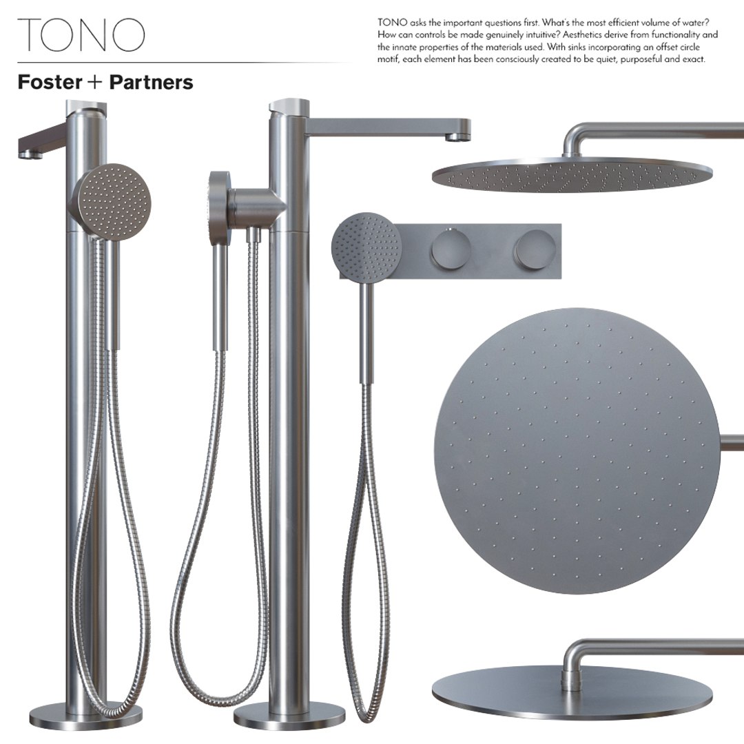 Faucets Tono Foster Partners 3D Model - TurboSquid 1210828