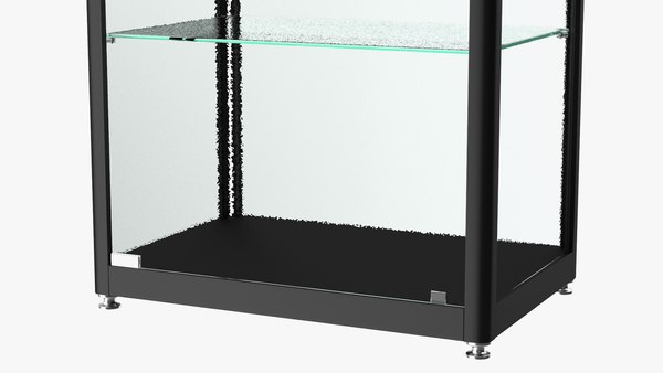 3D Glass Display Case Wide Black - TurboSquid 1835842