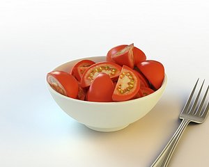 34 sliced tomatos 3d model