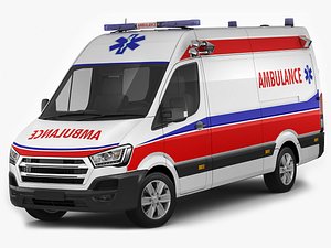 3D model generic ambulance er