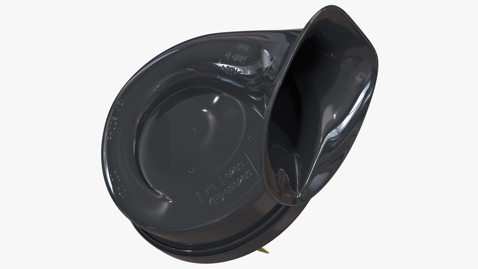Electric 12V Trumpet Car Horn 500Hz 3D model preview