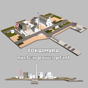 explosion nuclear power plant 3d model
