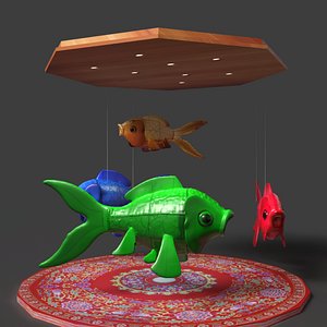 Chinese Fish Lantern 3D model