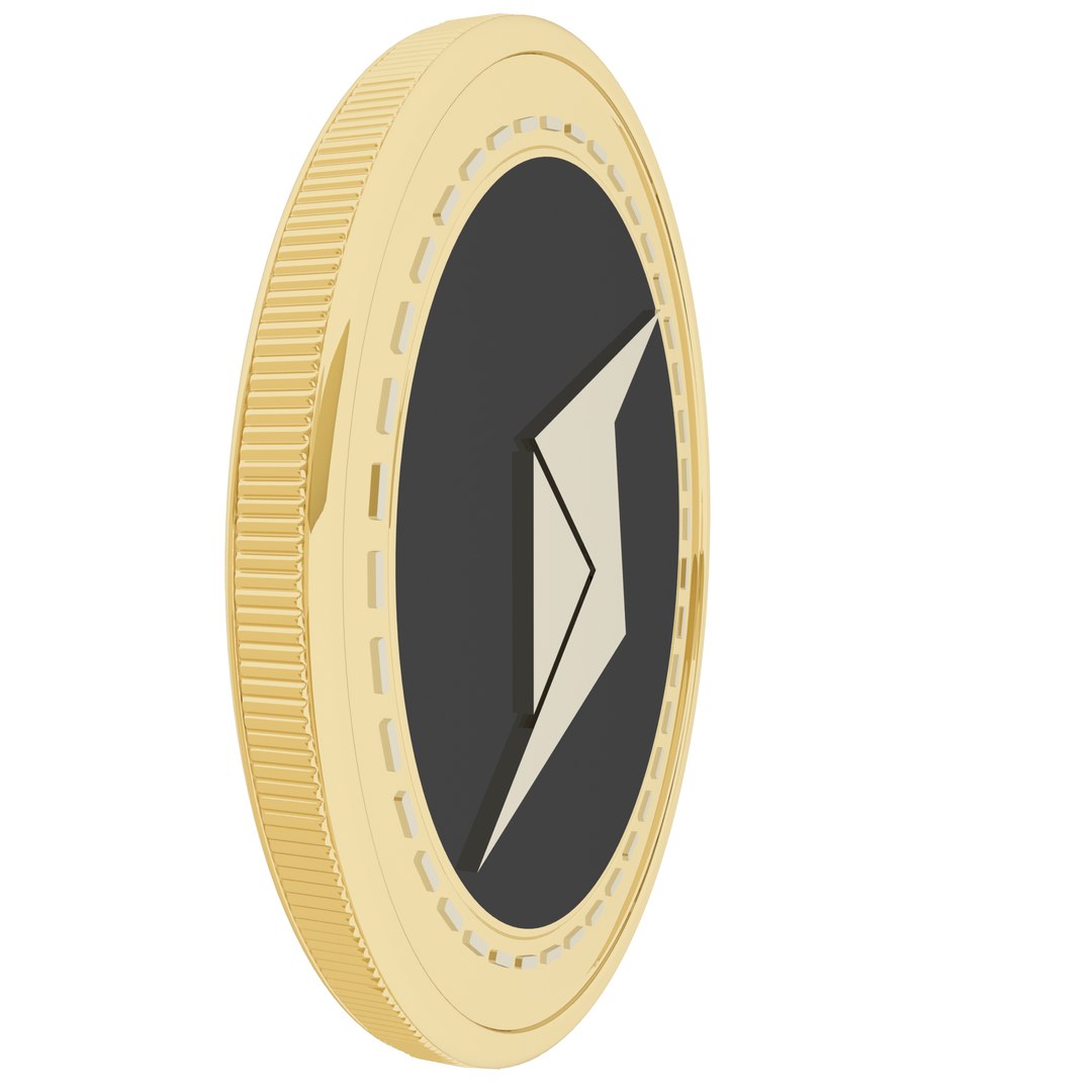 3D model BOLT Cryptocurrency Gold Coin - TurboSquid 1783313