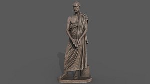 3D model statue of Demosthenes