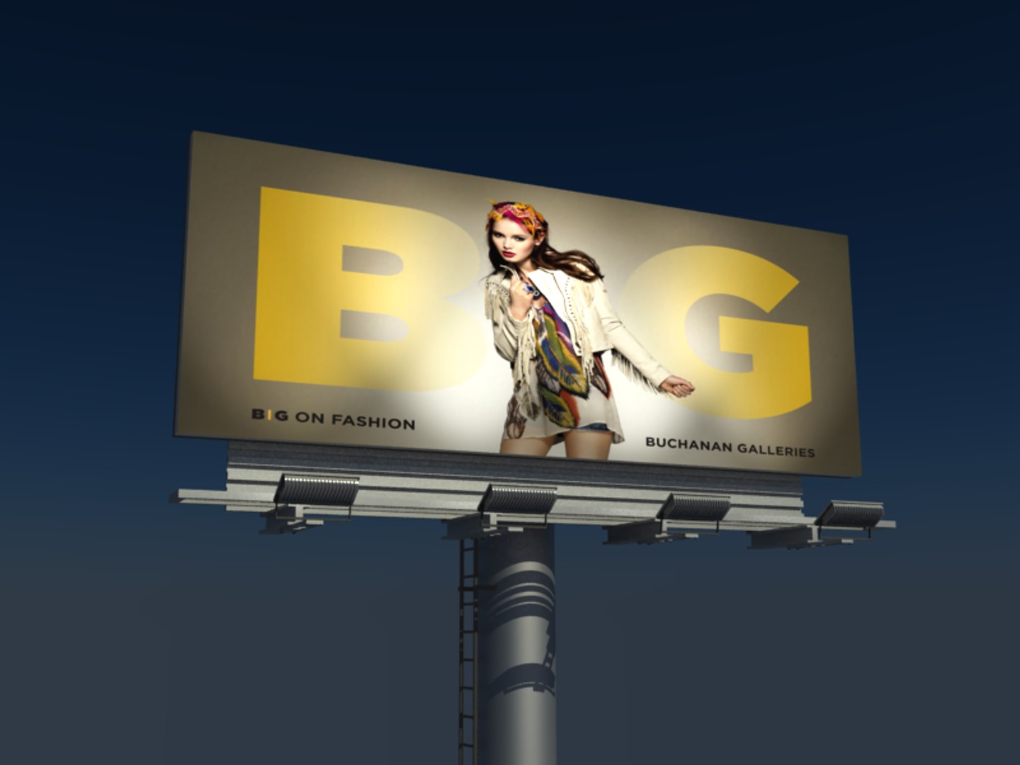64 Sheet Billboard Advertisement 3d Model