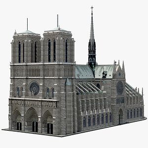 Notre Dame de Paris Low Poly