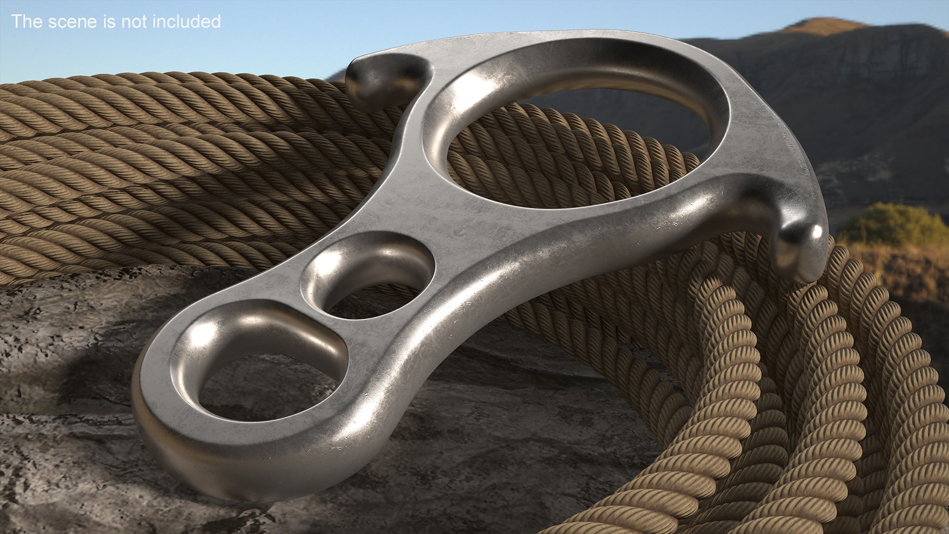 3D Stainless Steel Rescue Figure Eight Belay TurboSquid 2191639