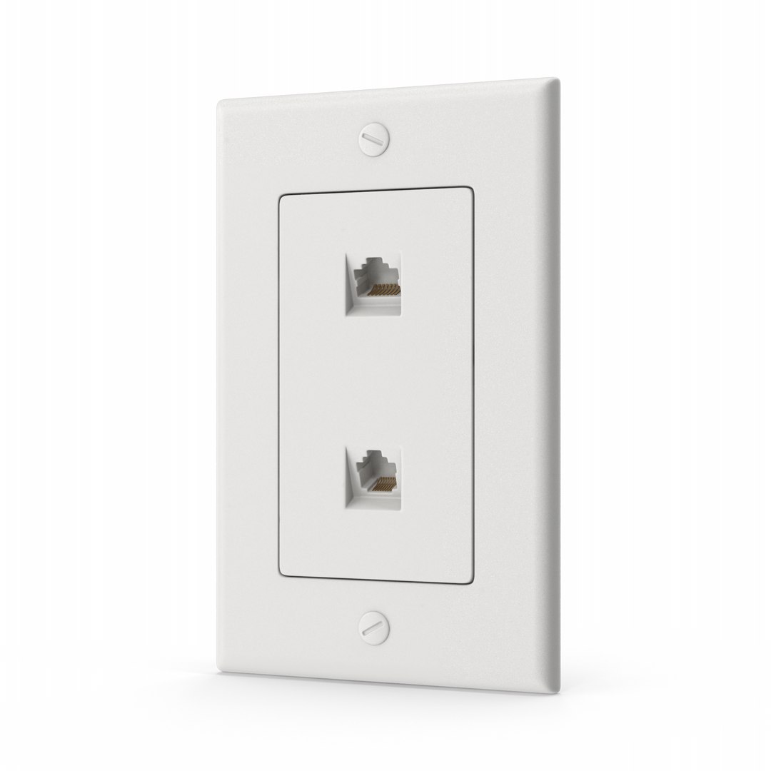 3D Ethernet And Phone Socket Model - TurboSquid 1858658