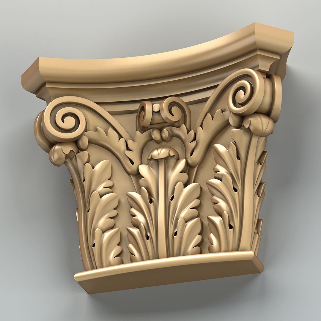 3D Carved Column Capital - TurboSquid 1283869