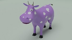 3D Cartoon Cow