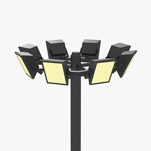 3D Low Poly Floodlight model
