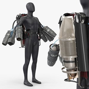 3D Flight-Ready Turbo Pack on Mannequin