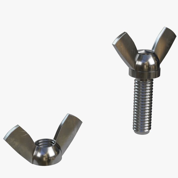 Wing nut screw 3D TurboSquid 1374138