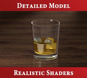 3d model whisky glass
