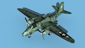 Douglas A-20G Havoc V02 3D model