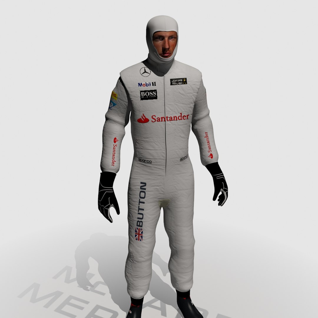 Formula Jenson Button 2014 3d Obj