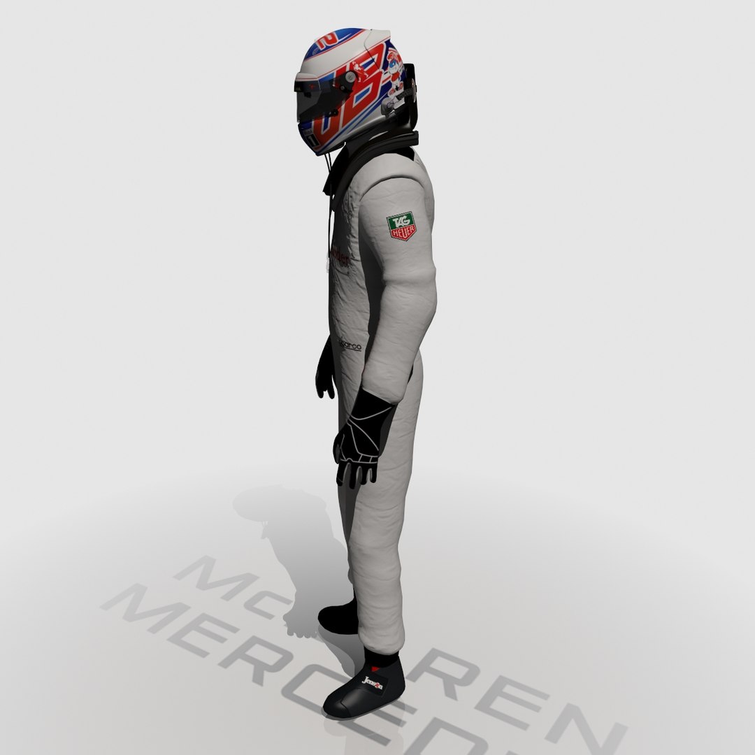 Formula Jenson Button 2014 3d Obj
