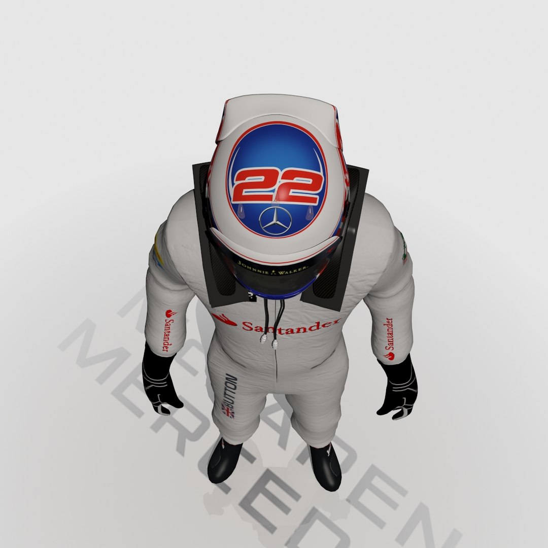 Formula Jenson Button 2014 3d Obj