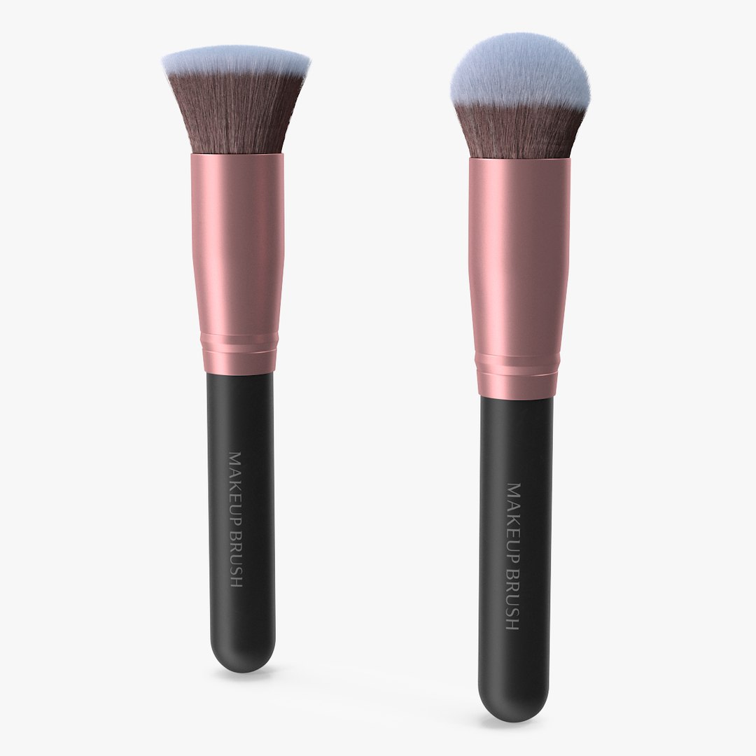 Round and Face Flat Brush Fur 3D model preview