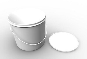 Paint bucket with lid